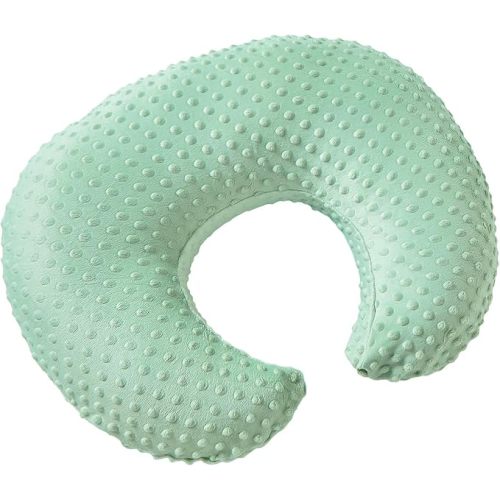 Dots Nursing Pillow Cover, Case Plush Breathable Breastfeeding Pillow Slipcover Fits Nursing Pillow, Super Soft Snug Positioners for Baby Boy Baby Girl (Green)