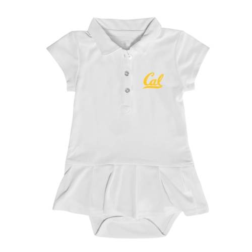 Girls Infant Garb White Cal Bears Caroline Cap Sleeve Polo Dress