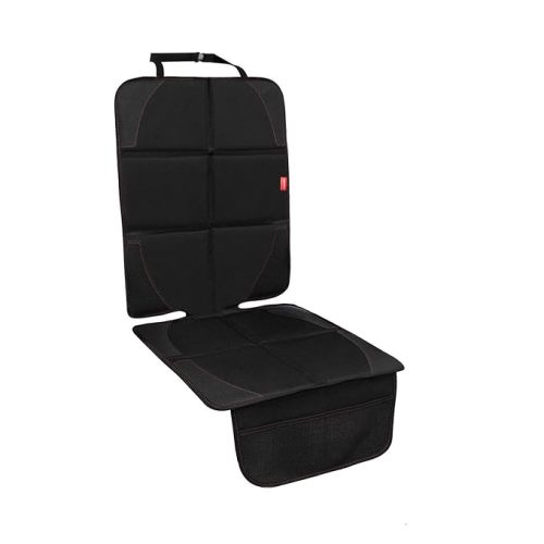 MORROLS Thickest Padding Car Seat Protector for Child, Baby, Pets - Waterproof Universal Size with Mesh Pockets (Black)