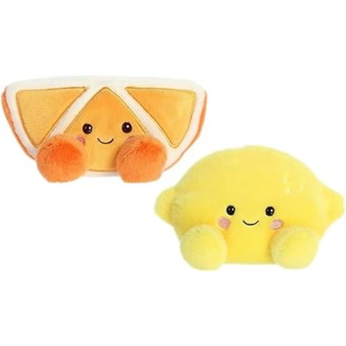 Aurora Adorable Palm Pals Set of Two - Yuzu Lemon & Tucker Mandarin - Pocket Sized Fun!