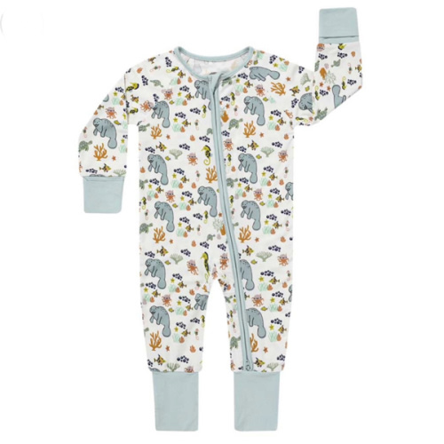 Manatee Bamboo Baby Pajama - Convertible Zippy Pajamas – Emerson and Friends