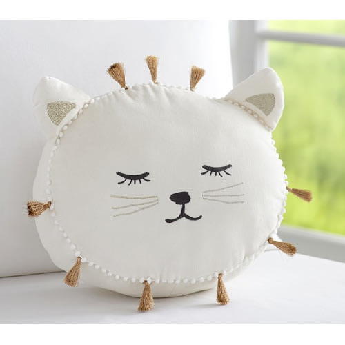 The Emily & Meritt Sleepy Kitty Decorative Pillow | Pottery Barn Kids - Sleepy Kitty