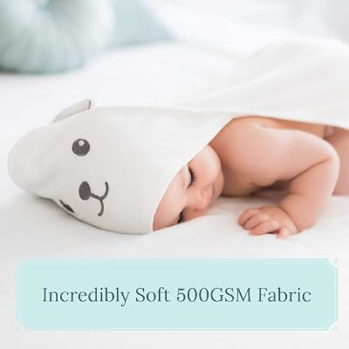 Ultra Soft Hooded Baby Towel - 2-Layer Thick 500GSM Absorbent