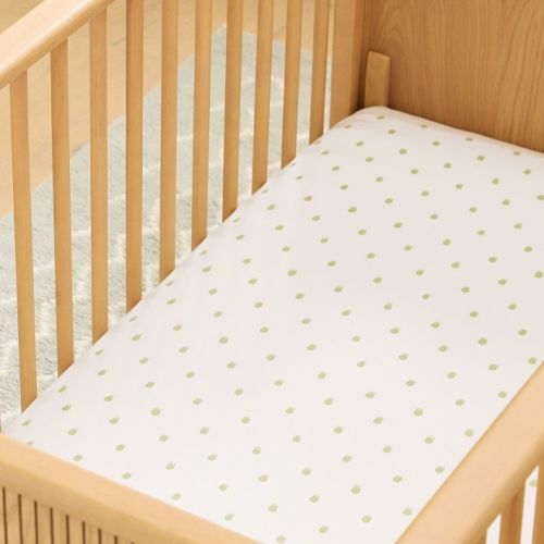 Kids Organic Shadow Dot Crib Fitted Sheet