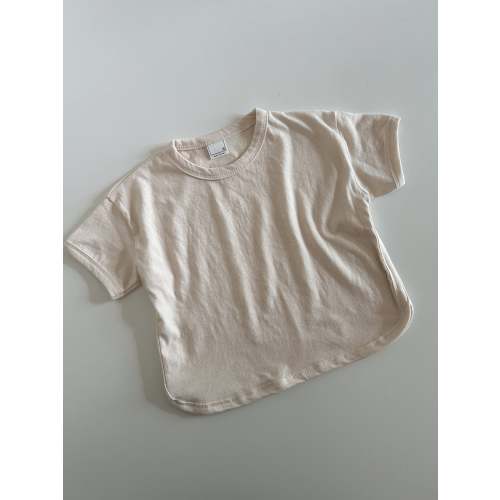 Baby/Toddler S25 Crewneck Short Sleeve Curved Hem Basic Top (4m-6y) - 4 Colors | AT NOON STORE