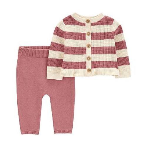 Baby Girl Carter's 2-pc. Striped Cardigan & Pants Set