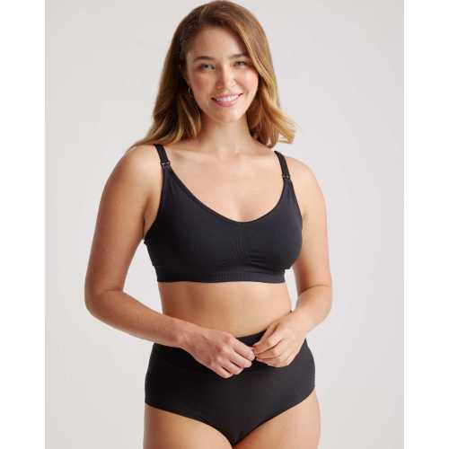 Seamless Nursing Bra in Black