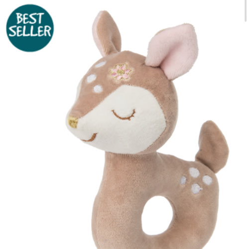 Itsy Glitzy Fawn Rattle – 6" - Mary Meyer Stuffed Toys