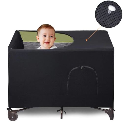 Amazon.com : LLYWCM Crib Blackout Cover for Pack N Play - Travel Crib Cover, Breathable Baby Netting Cover/Tent for Indoor or Outdoor Portable Stretchy Blackout Tent, Net Curtains : Baby