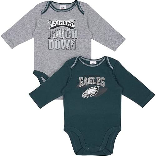 NFL Unisex Baby Team 2 Pack Long Sleeve Onesie Bodysuit