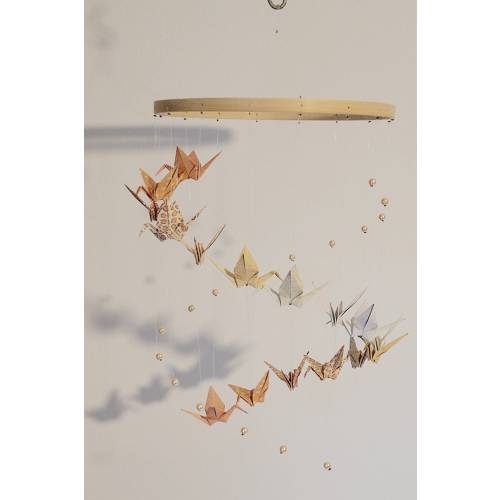 Origami crane mobile