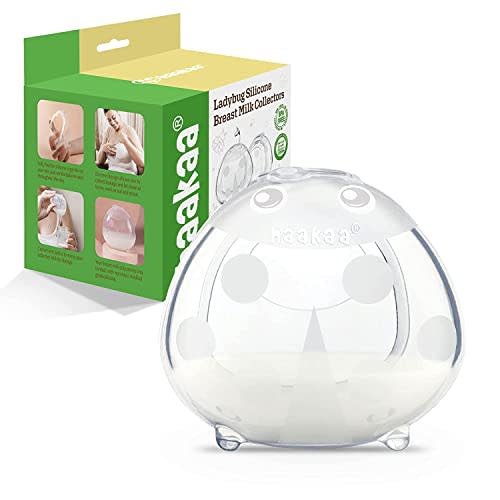 haakaa Ladybug Milk Collector 1.4oz/40ml 1pc - Wearable Nursing Cup | Soft Breast Shell | Breastmilk Saver | Portable Letdown Catcher for Pumping On The Go Breastfeeding Moms, Protects Sore Nipples