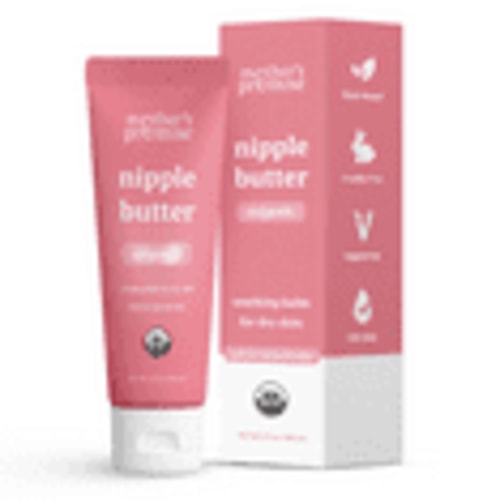 Organic Nipple Cream for Breastfeeding Mothers | Lanolin Free Nipple Butter, Safe for Nursing Moms & Babies | No Need to Wash Balm for Dry Skin & Breast Feeding, Breastfeeding Essentials, 2oz.