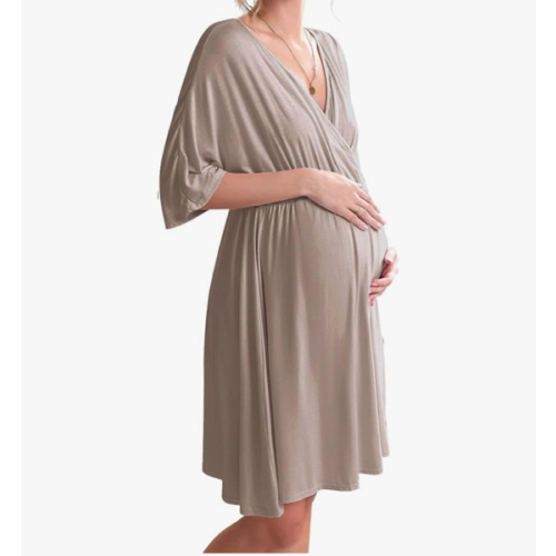 Ekouaer 3 in 1 Labor/Delivery/Hospital Gown Maternity Dress Nursing Nightgown Sleepwear for Breastfeeding