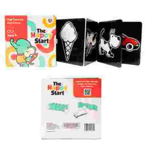 The Happy Start High Contrast Board Book for Newborns, Learning, Babies 0-6 Months, Ages 0+, New