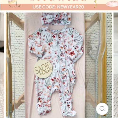 Caden Lane- Girl Ruffle Zipper Footies - Best Sellers