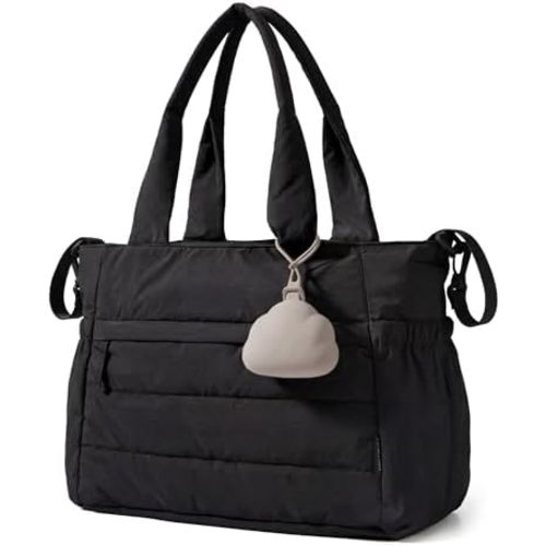 Diaper Bag Tote, Hospital Bag for Labor Delivery, Puffy Maternity Travel Diaper Tote, Baby Bag with Pacifier Case