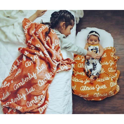 Plush Minky Personalized Baby Name Blanket - 30" x 40"
