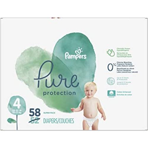 Pampers Pampers Pure Protection Diapers Size 4 58 Count, 58 Count