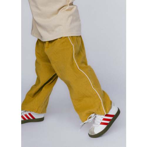 Side Stripe Gauze Pants- Goldie