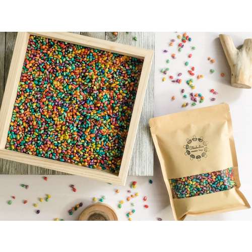 Rainbow Corn Sensory Bin Filler