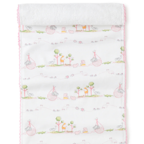 Noah's Pink Print Burp Cloth