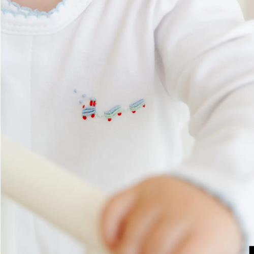 Chugga Choo Hand Embroidered Footie