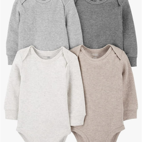 Simple Joys by Carter's Baby 4-Pack Long-Sleeve Thermal Bodysuit