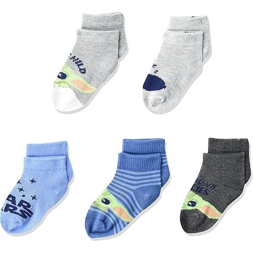 STAR WARS Baby Boys' The Mandalorian 5 Pack Shorty Socks
