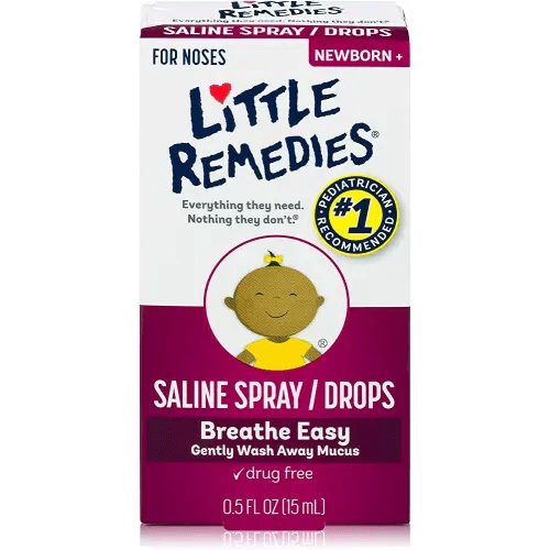 Little Remedies Saline Spray and Drops, Safe for Newborns, 0.5 fl oz