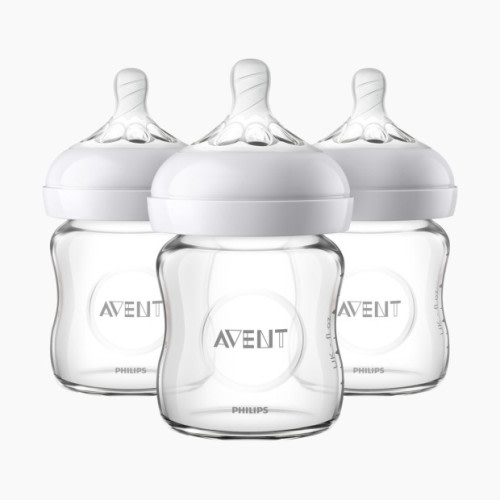 Philips Avent Natural Glass Bottle - Clear, 4 oz, 3
