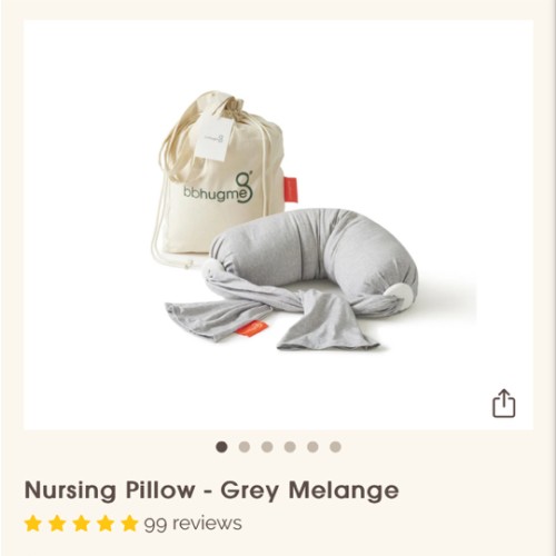 Nursing Pillow - Grey Melange