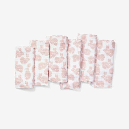 Burp Cloth Set of 6 - Bunny | Blush
