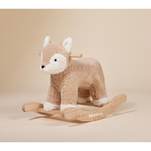 Sherpa Fox Plush Nursery Rocker