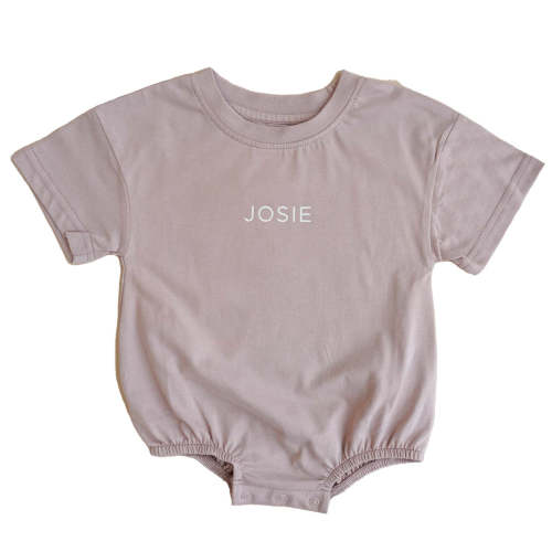 Personalized Short Sleeve Bubble Romper | Sweet & Sassy