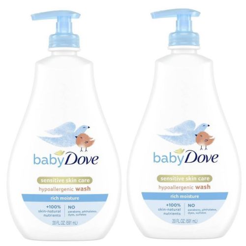Baby Dove Rich Moisture Baby Wash & Shampoo 20 fl oz/2ct
