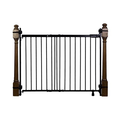 Summer Metal Banister & Stair Safety Baby Gate, Fits Openings 31-46" Wide, Metal, for Doorways & Stairways, 32.5" Tall Walk-Through Baby & Pet Gate, Black, One Size
