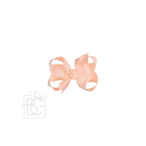 Scalloped Edge Grosgrain Hair Bow - Beyond Creations
