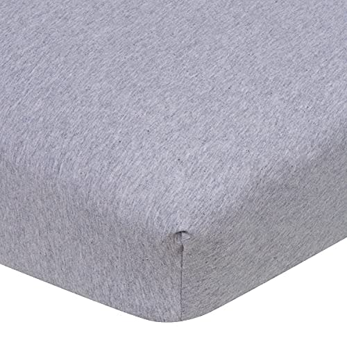 Gerber Baby Boys Girls Neutral Newborn Infant Baby Toddler Nursery 100% Cotton Fitted Bedding Crib Sheet, Gray Grey, 28" x 52