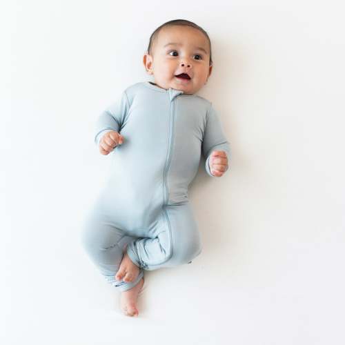 Zippered Romper in Fog | Romper Pajamas | Kyte Baby