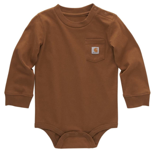 Baby Carhartt Pocket Long Sleeve Onesie