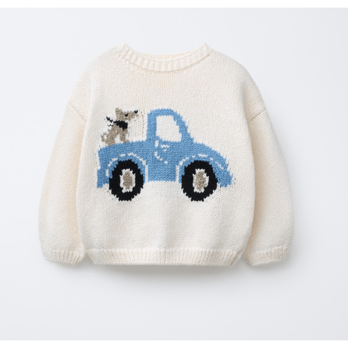 CAR KNIT SWEATER - Ecru | ZARA United States