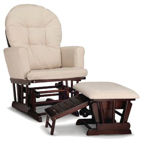 Graco Parker Glider Nursery Rocking Chair and Ottoman - Espresso/Beige