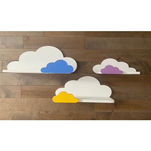 Set of Cloud Shelves for Nursery Room-Kids Room Cloud Shelf-Cloud Room Decor-Baby Cloud Decor-Nursery Shelves-Kids Room Shelves-Cloud Decor
