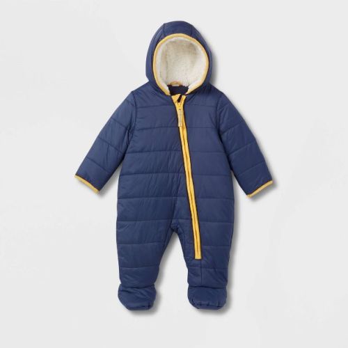 Baby Long Sleeve Bunting Snowsuit - Cat & Jack™ Navy Blue