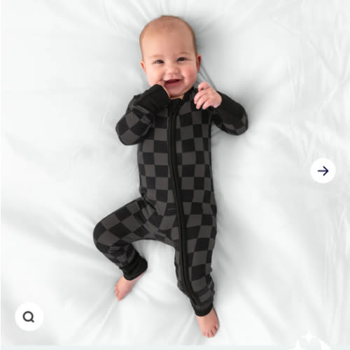 Monochrome Checks Zippy – Little Sleepies