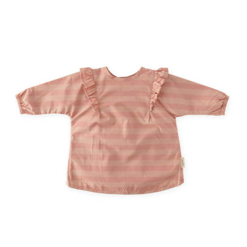 Water Repellent Ruffle Baby Smock - Pink Sky
