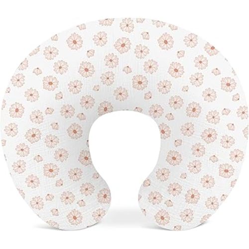 Nursing Pillow Covers, Muslin Nursing Cover for Breastfeeding Pillows, Comfortable for Baby Girls and Boys