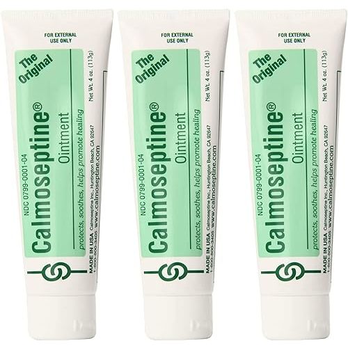 Medline Calmoseptine Ointment Tube 4 Ounce (Pack of 3)