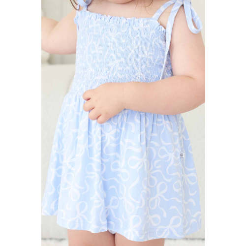 Smocked Twirl Bodysuit | Blue-tiful Bows